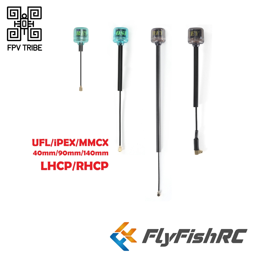 FlyFishRC Osprey 5.8GHz FPV Drone Antenna (UFL/iPEX/MMCX) – LHCP/RHCP สําหรับ Dji O3/O4/O4 Pro/Analo
