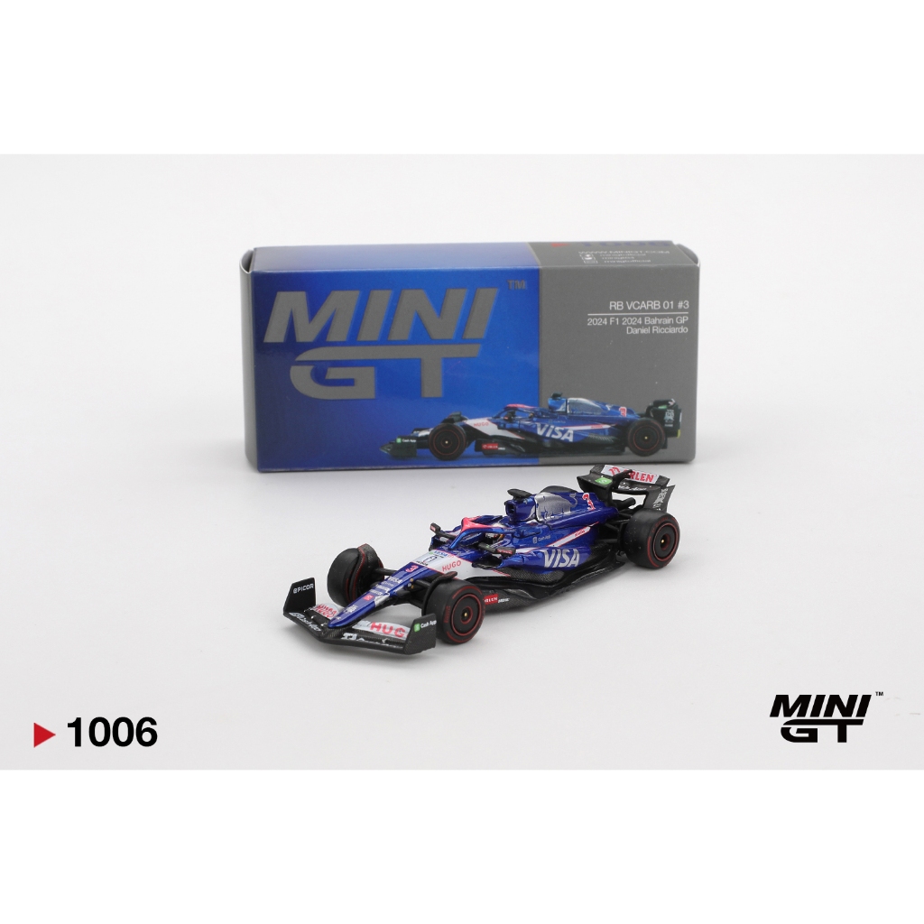 Mini GT #1006 RB VCARB 01 #3 Daniel Ricciardo 2024 F1 2024 Bahrain GP