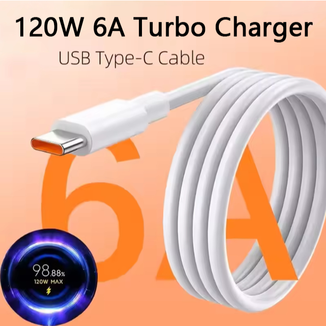 สําหรับ Xiaomi 120W Turbo Hypercharge สาย 6A Fast Charging สําหรับ Mi 17 Ultra 15 14T Redmi หมายเหตุ