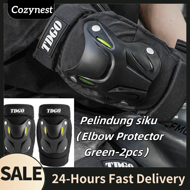 TDGO รถจักรยานยนต์เข่าข้อศอก Pads Armor Safety Gear Shield Pengawal Lutut Siku Arm Protect Rider