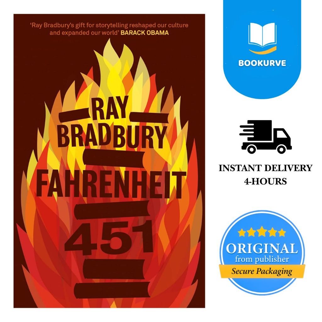 Fahrenheit 451 By Ray Bradbury Classic Literature หนังสือภาษาอังกฤษ 9780006546061 หนังสือปกอ่อน