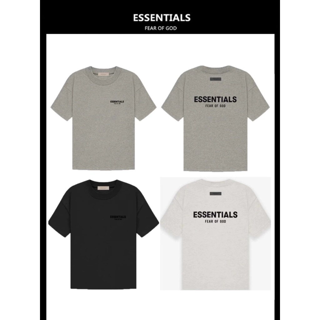 Fg ESS SS22 เสื้อยืดขนแกะขนาดใหญ่ – เสื้อยืดคู่รักสตรีทแวร์ผู้ใหญ่สไตล์มินิมอลสไตล์ Hype