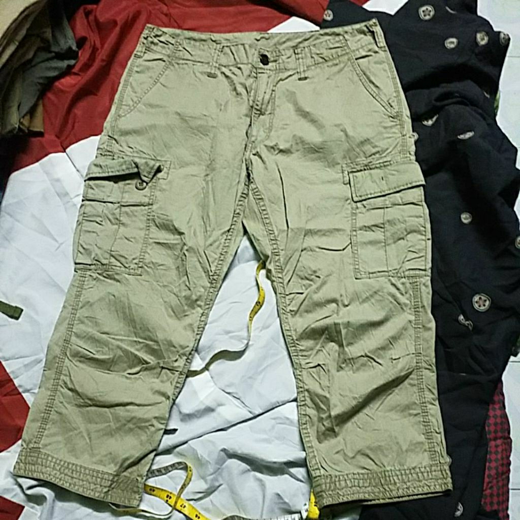 GLOBAL WORK 3Q CARGO PANT SIZE M 33X31 นิ้ว