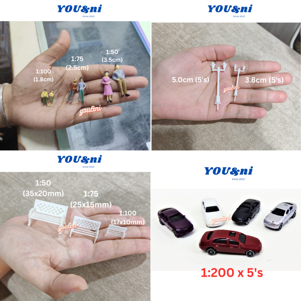 Scale Human Figure /Human Figure 1:100 / 1:50 ( 10 ชิ้น)