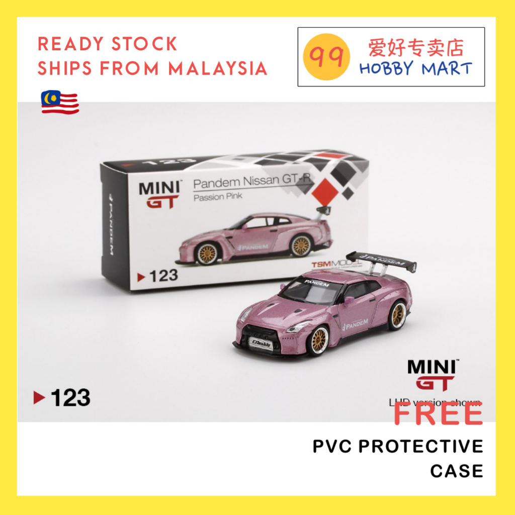 Mini GT 123 Nissan GTR GT-R R35 Pandem Passion สีชมพู