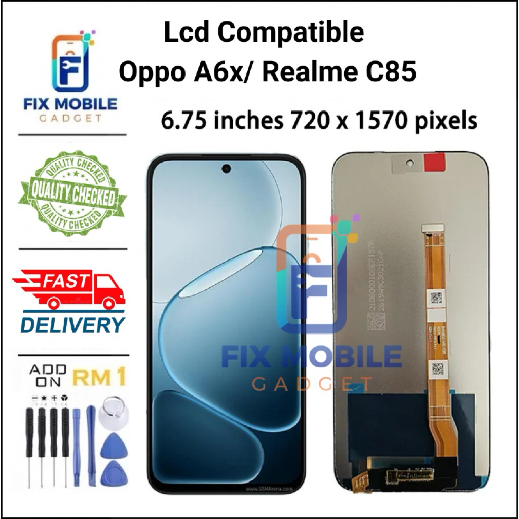 LCD สําหรับ Oppo A6x 4G 5G / Realme C85 เกรดคุณภาพสูง LCD หน้าจอสัมผัส [ Fix Mobile Gadget ]