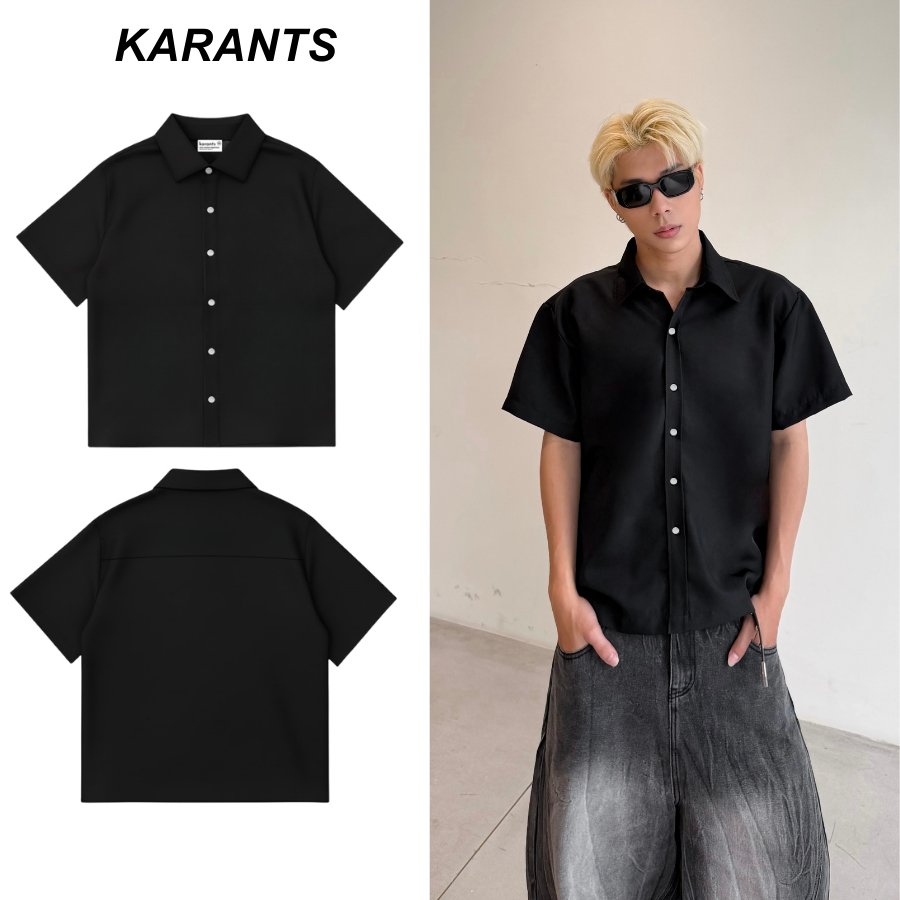 KEMEJA Karants Boxy เสื้อเชิ้ตผ้าฝ้ายสุดเท่ที่ว่างเปล่าสําหรับผู้ชายและผู้หญิง KR373