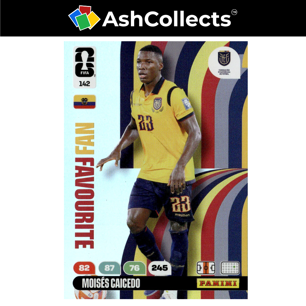 FIFA Panini World Cup Adrenalyn 2026 142 Moises Caicedo Fan Favourite