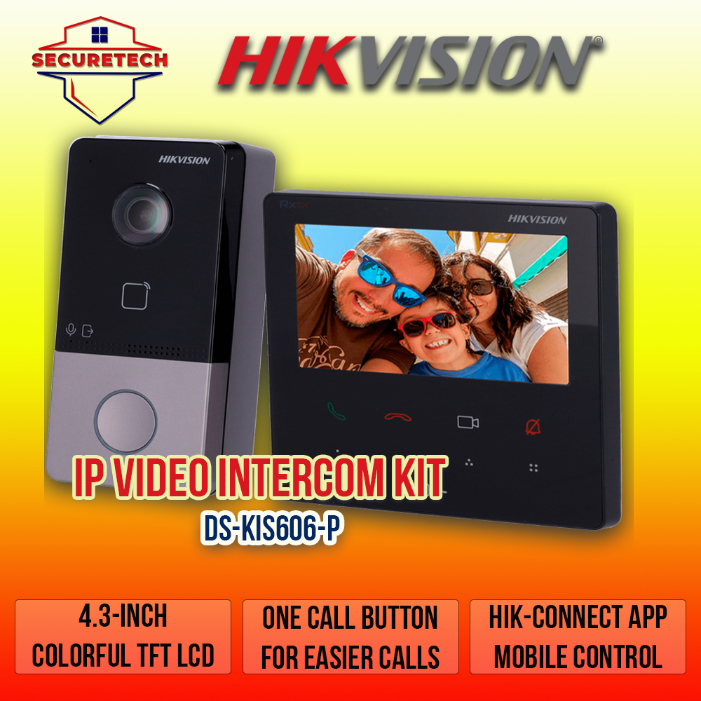 Hikvision DS-KIS606-P IP Video Intercom Kit จอภาพในร่ม | แอพมือถือ | กล้องติดประตู