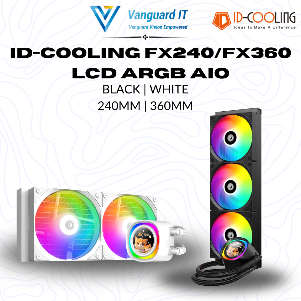 [ ID-COOLING FX240 / FX360 LCD ALL-IN-ONE LIQUID COOLER ] - สีดํา / สีขาว