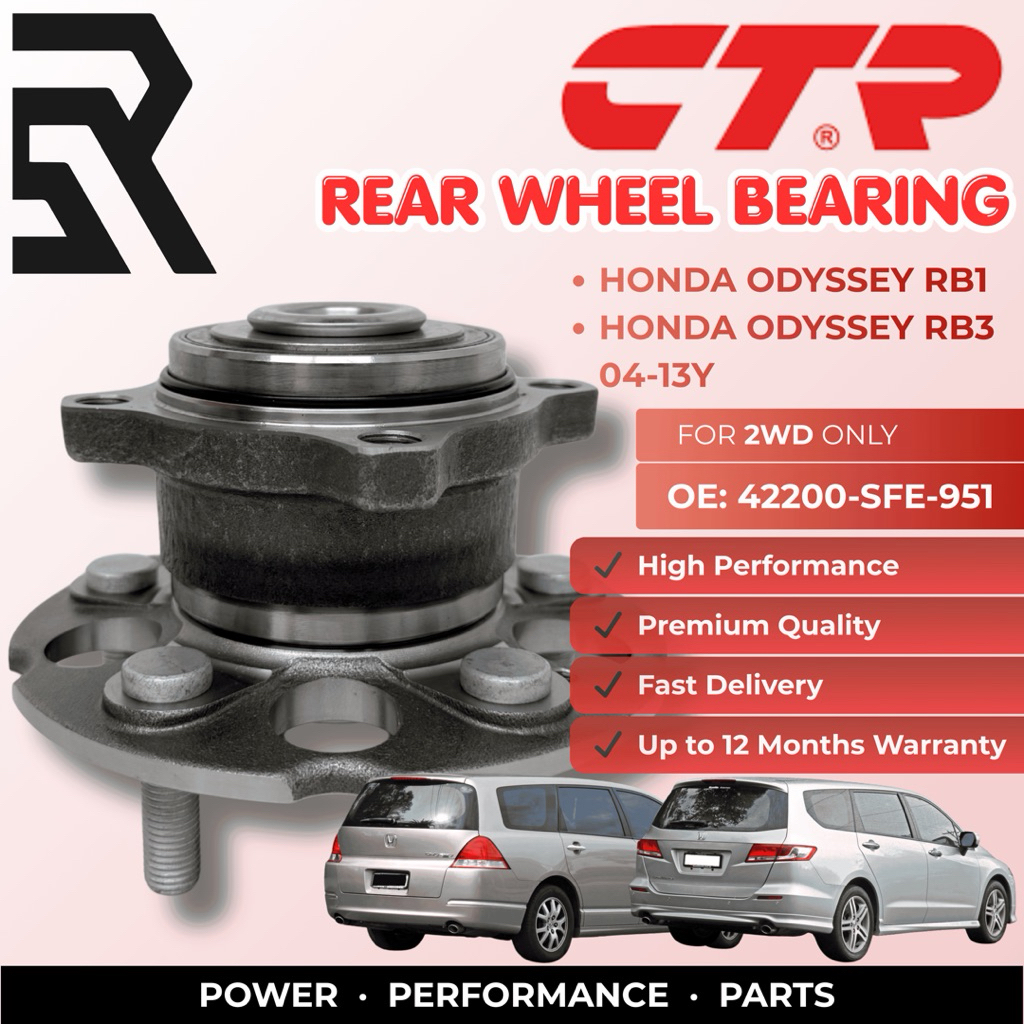 Honda Odyssey RB1 2.4 RB3 (2WD) 04-13Y [42200-SFE-951 / HUB062T] CTR Korea / NTN Japan ฮับแบริ่งล้อห