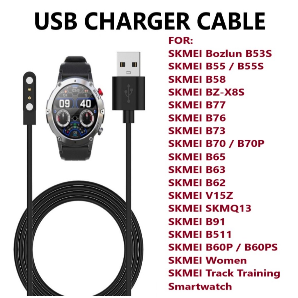สายชาร์จ USB - SKMEI B53S B55S B58 BZ-X8S B77 B76 B73 B70P B65 V15Z Q13 B91 B511 B60PS