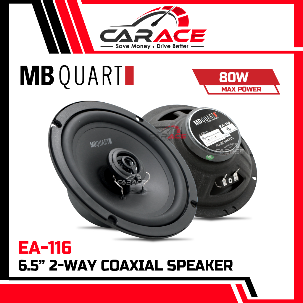 MB Quart EA Series 6.5" 2-Way Coaxial Car Speaker Kereta 2Way Spk 80W MBQuart EA-116