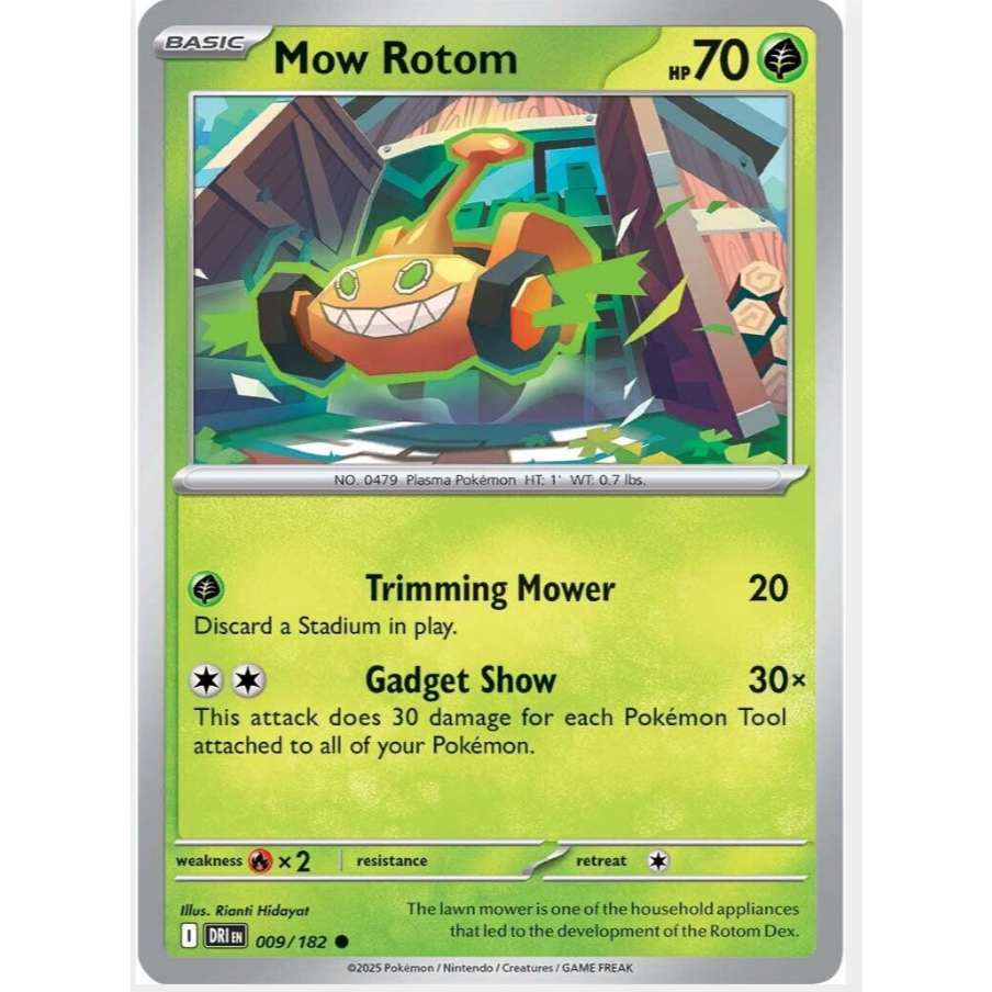 Mow Rotom Common SV10: ทํานายคู่แข่ง 009/182 TCG