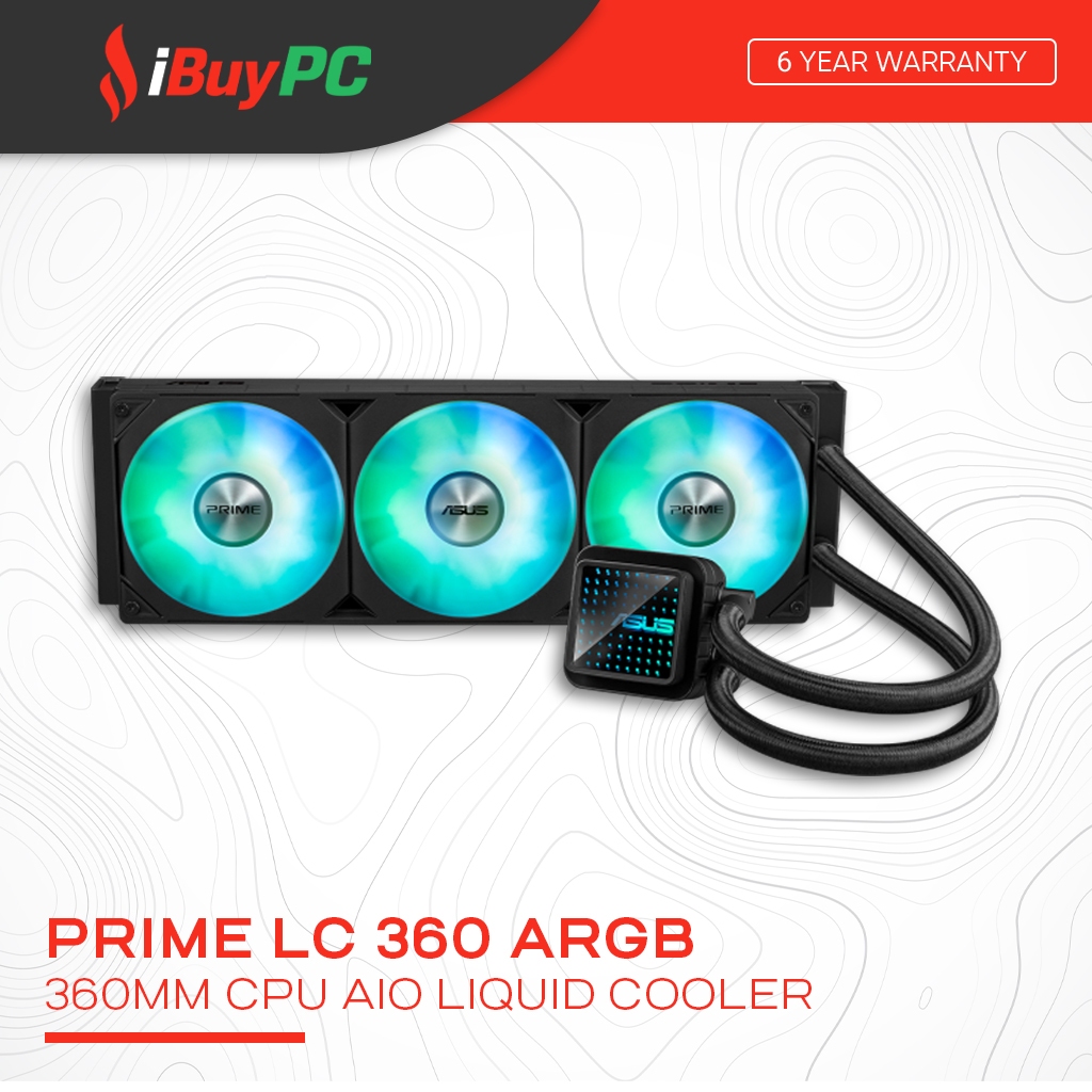 ASUS Prime LC 360 ARGB CPU AIO Liquid Cooler (สีดํา)