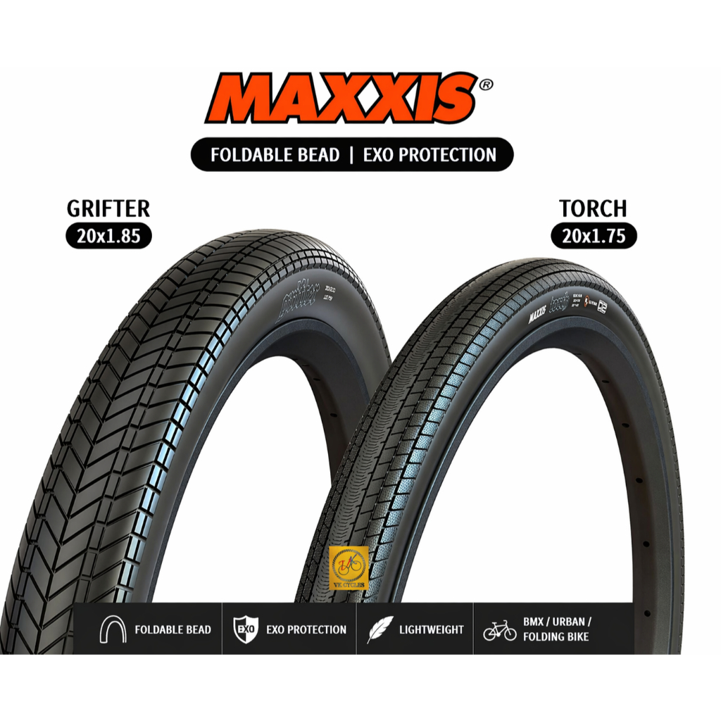 Maxxis Grifter 20x1.85 / ไฟฉาย 20x1.75 พับได้ EXO BMX พับ Tyre