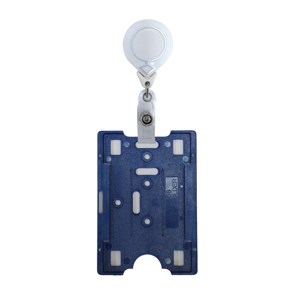 LX 3025 TEAR DROP ID BADGE REEL YOYO c/w LX 008 BLUE ID HOLDER