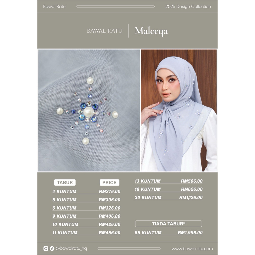 BAWAL RATU DESIGN MANEQA 10 KUNTUM