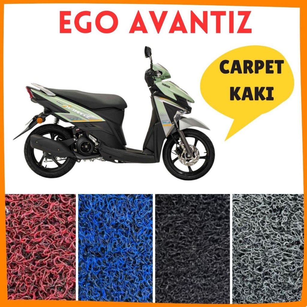 พรม Kaki Alas Kaki Yamaha Ego Avantis สกู๊ตเตอร์ Skuter มอเตอร์ Karpet Kaki กันน้ํา กันลื่น