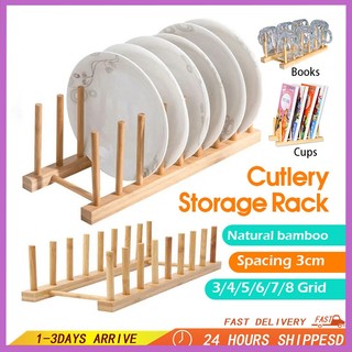 Wooden kitchen bowl rack dish rack wooden rack dish drainer rak pinggan mangkuk rak pinggan 木质碗碟杯架