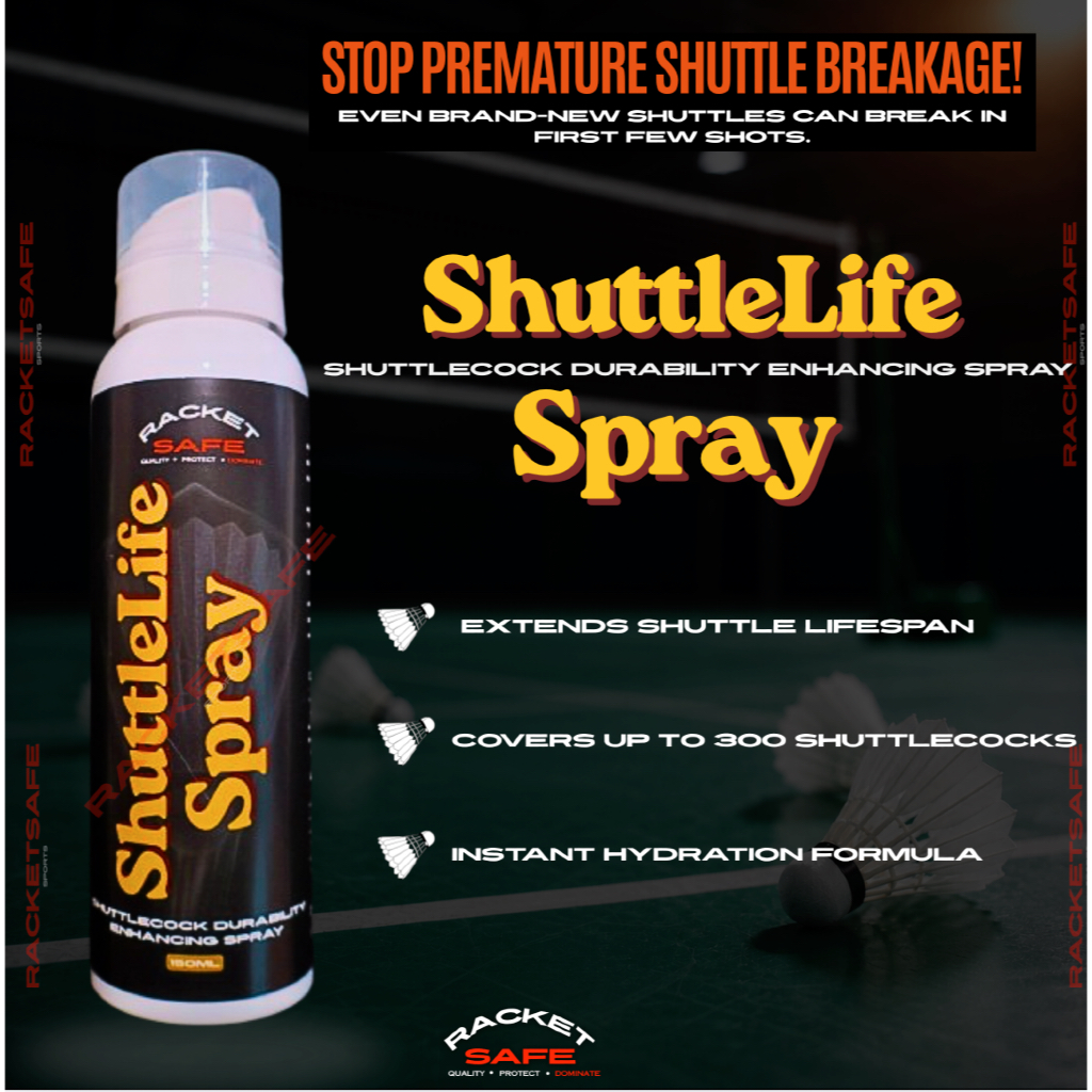 CKETSAFE ShuttleLife ลูกขนไก่ Durability Enhancing Spray-150ml-shuttlecock-aerosensa-rsl ลูกขนไก่-แบ