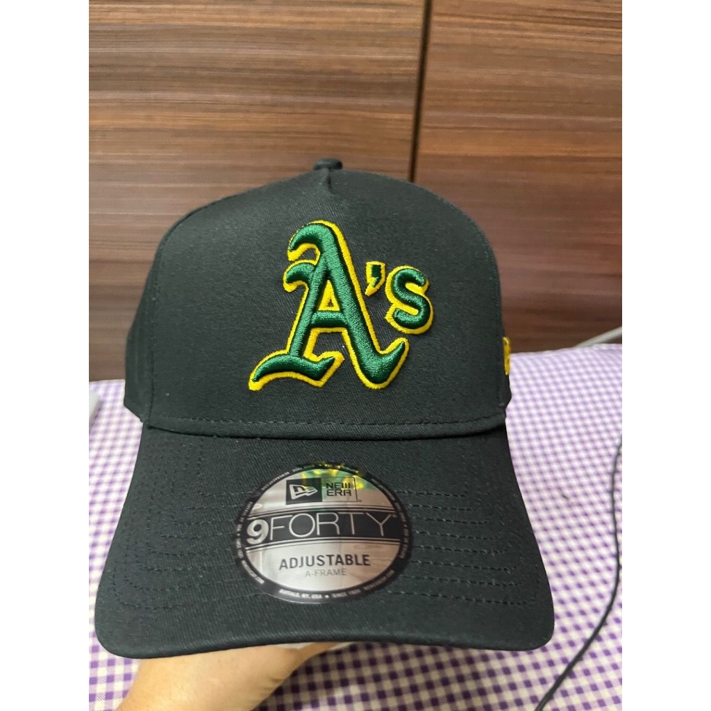 NE 940A Oakland Athletics Team Blacks เบสบอลหมวกปรับ snapback
