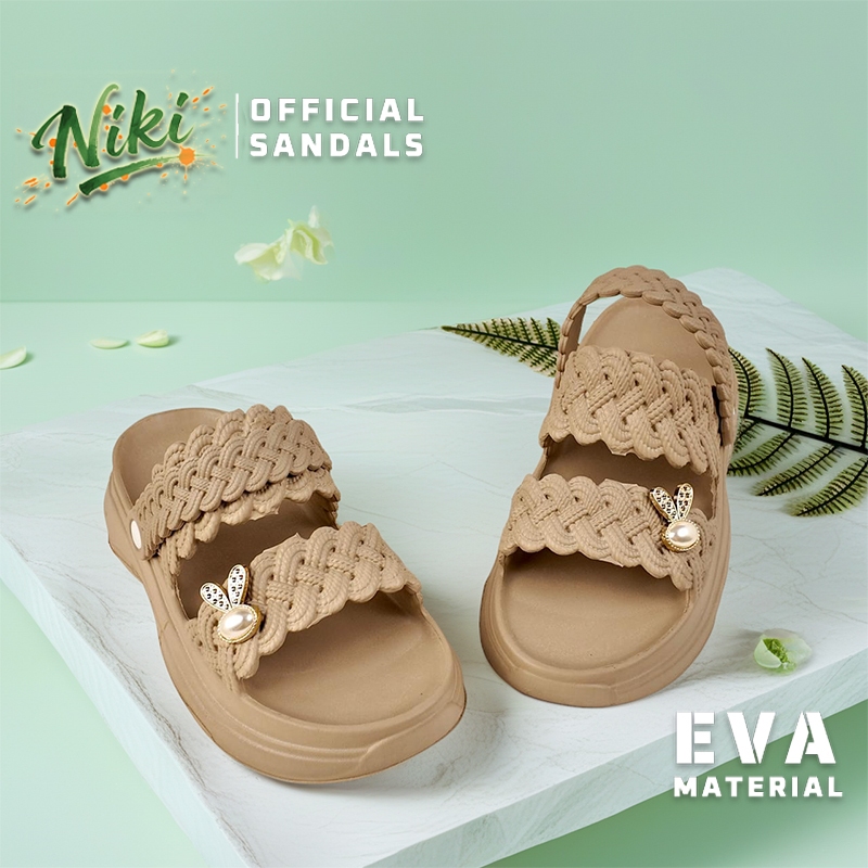 Niki 2026 Wedge Sandals Plus EVA Jelly Sandals สําหรับผู้หญิงลําลองสไตล์เกาหลี