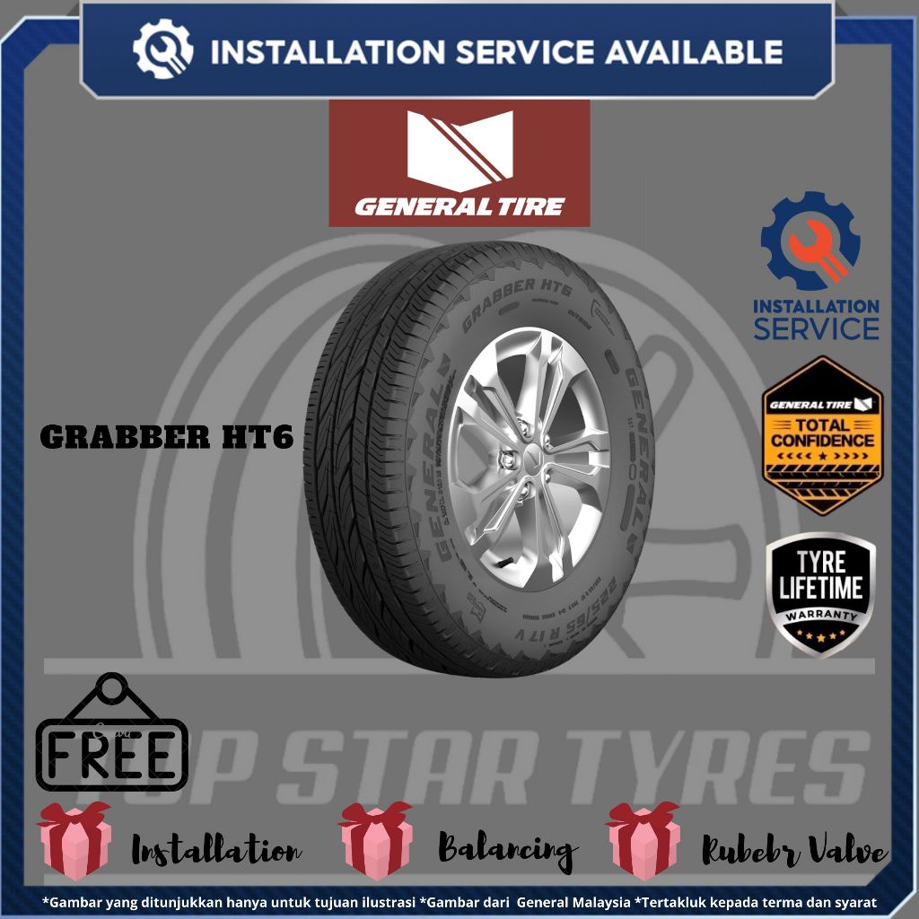 [ติดตั้งให้] 215/55R18 HT6 Grabber ทั่วไป