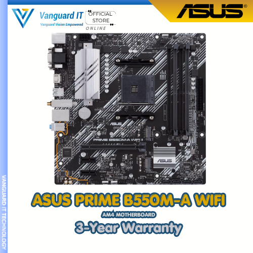 Asus Prime B550M-A WIFI II Am4 เมนบอร์ด Combo RYZEN 5 5500X3D/5600GT/5500/ 5600/5600X/5700X/5800X
