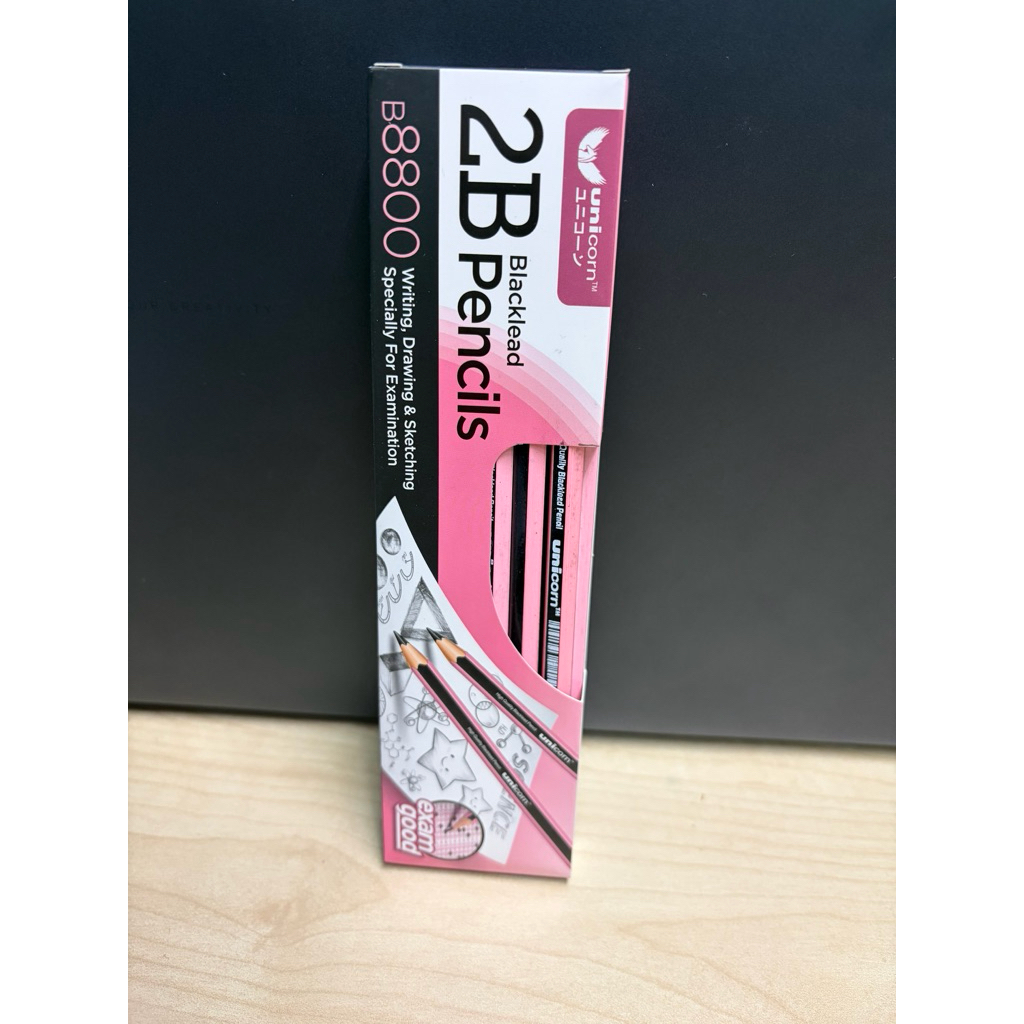 Unicorn 2B Exam Black Lead Pencil B8800 (12s in 1box)