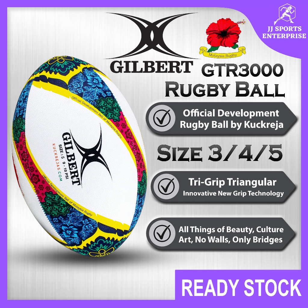 Gilbert GTR3000 GTR 3000 Wau Bulan Rugby Ball Bola Ragbi การพัฒนาอย่างเป็นทางการ Ball Rugby
