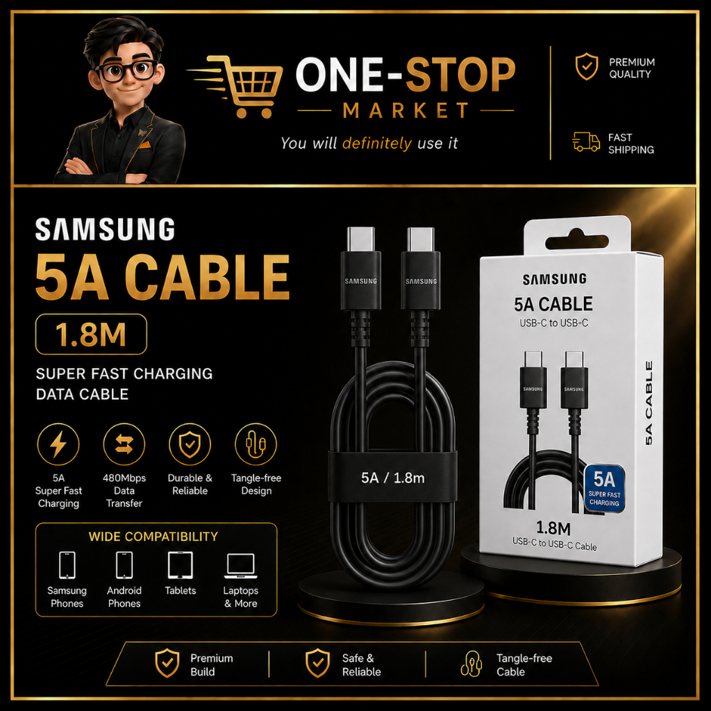 สาย SAMSUNG USB TYPE-C TO TYPE-C (EP-DX510)(5A)(1.8M) 2026 ⚡️รองรับ 25W 45W 65W⚡️