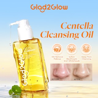 Glad2Glow Madagascar Centella Light Cleansing Oil Makeup Remover Balm Removes Waterproof Make up 100/200ML