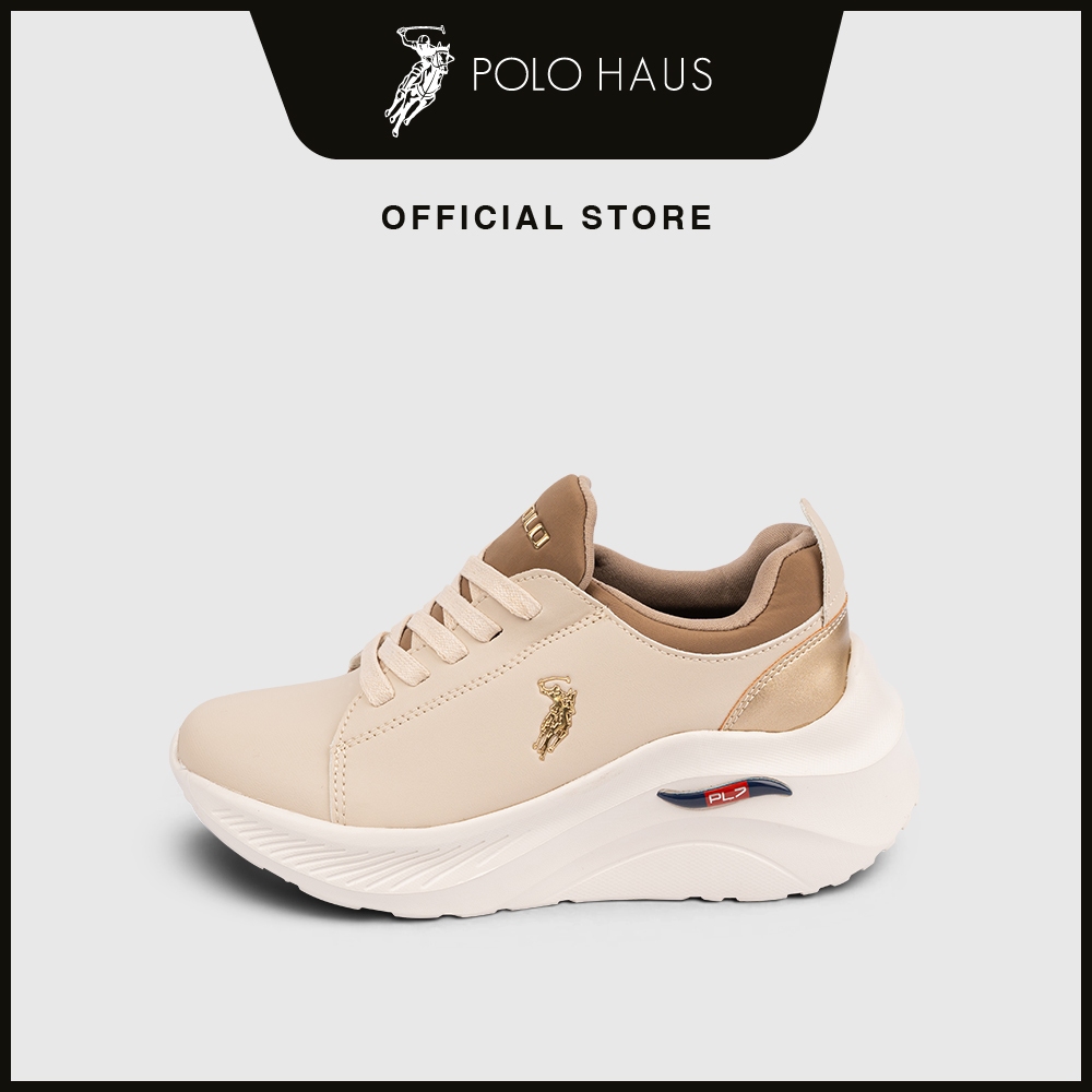 POLO Ladies Emmy รองเท้าผ้าใบผูกเชือก -P62508-KN02SV-52-BEIGE