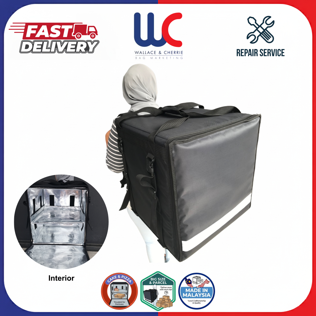 Made in Cake Delivery Hardcase Pizza Bag Cooler Carry Backpack Parcel Delivery Big Size