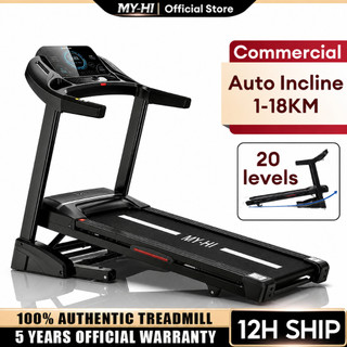 MY-HI Treadmill heavy duty Auto incline  Exercise Machine Multi-Function foldable walking pad