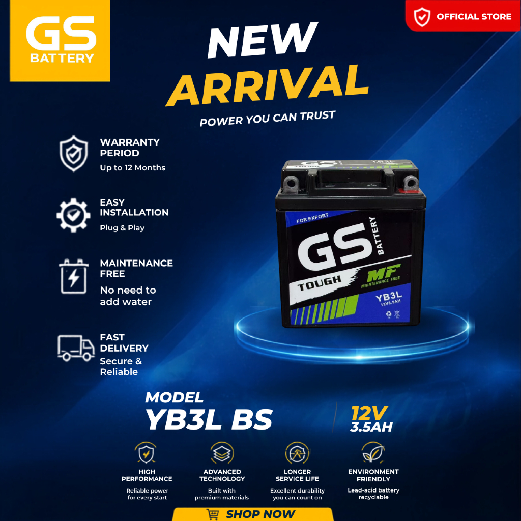 YB3L YB3 YB3L-BS GS แบตเตอรี่เจล Y125Z Y125ZR RXZ BOOS CATALYZER Y110SS1 ZX150 Y100 KRISS110 DINAMIK