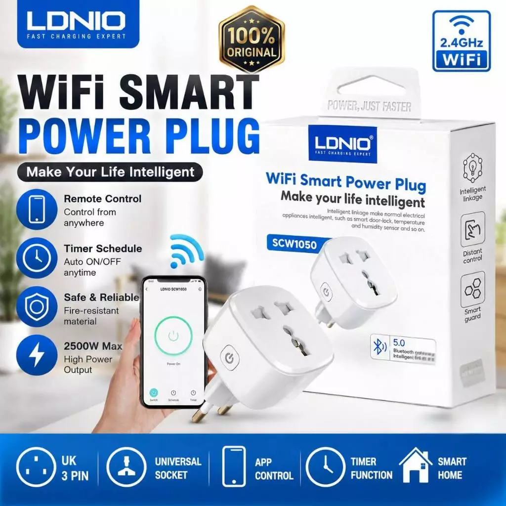 LDNIO SCW1050 WiFi Smart Plug Universal Adaptor