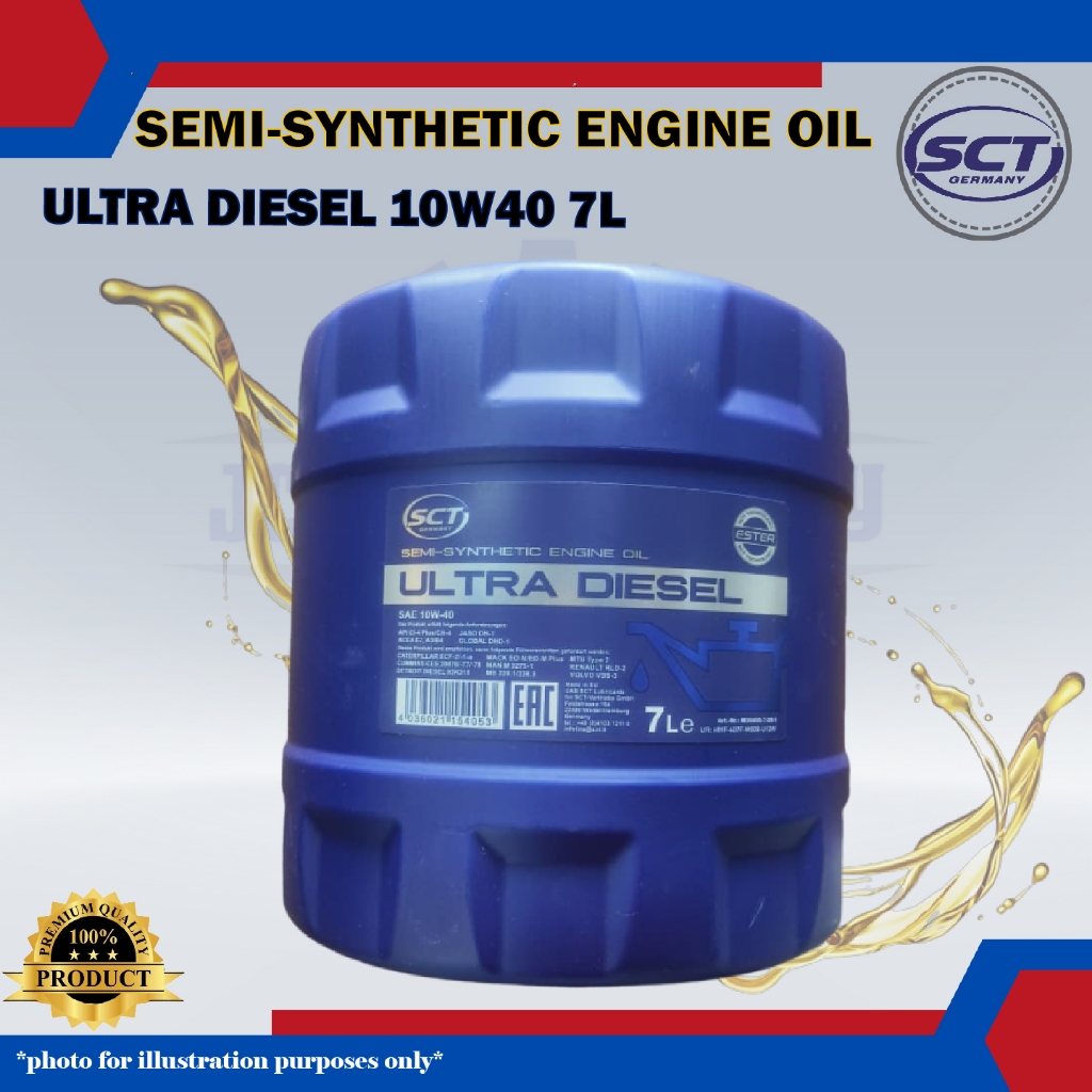 น้ํามันเครื่องยนต์กึ่งสังเคราะห์ SCT Ultra Diesel 10W40 7L-SCT Ultra Diesel 10W40 7L