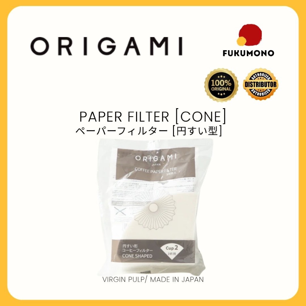ORIGAMI Japan Paper Filter 100pcs- CONE [นําเข้าจากญี่ปุ่น {LOCAL SELLER}