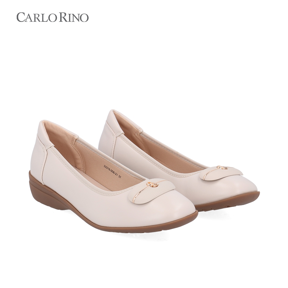 Carlo Rino Classic Charm Wedge Heels - สีเบจ