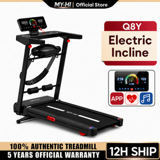 MY-HI Q8Y Treadmill Auto Incline Waking Foldabl Home Exercise Multi-Function Machine Connection