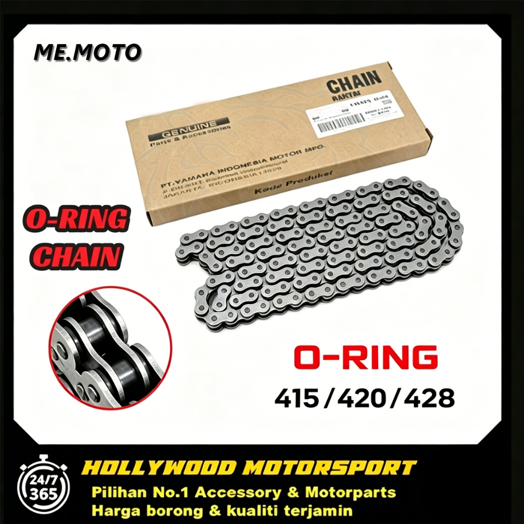 โซ่ O-RING 428 420 415 132L HEAVY DUTY Y15 Y16 RS-X LC135 RSX RANTAI MOTORCYCLE MOTORCYCLE