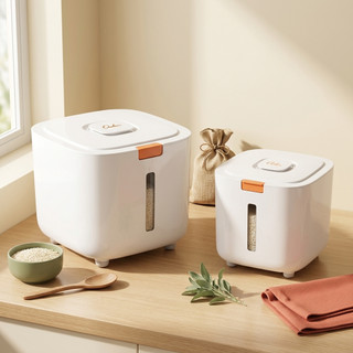 Rice Storage Box Bekas Beras Tempat Simpanan Bijirin, Menahan Serangga dan Kelembapan, Sesuai untuk Dapur Grains Cereal