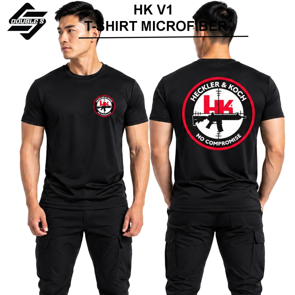 De Double S คุณภาพสูงไมโครไฟเบอร์ตาไก่ Silkscreen พิมพ์ Quick Dry Cool max เสื้อยืดคอกลม HK Mala
