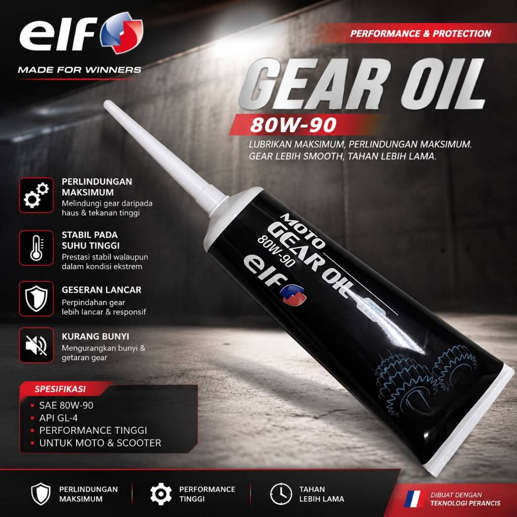 ELF MOTO GEAR OIL 80W-90 80W90 80W 90 MINYAK GEAR ELF [น้ํามันเกียร์เครื่องยนต์ 120 มล. เกียร์น้ํามั