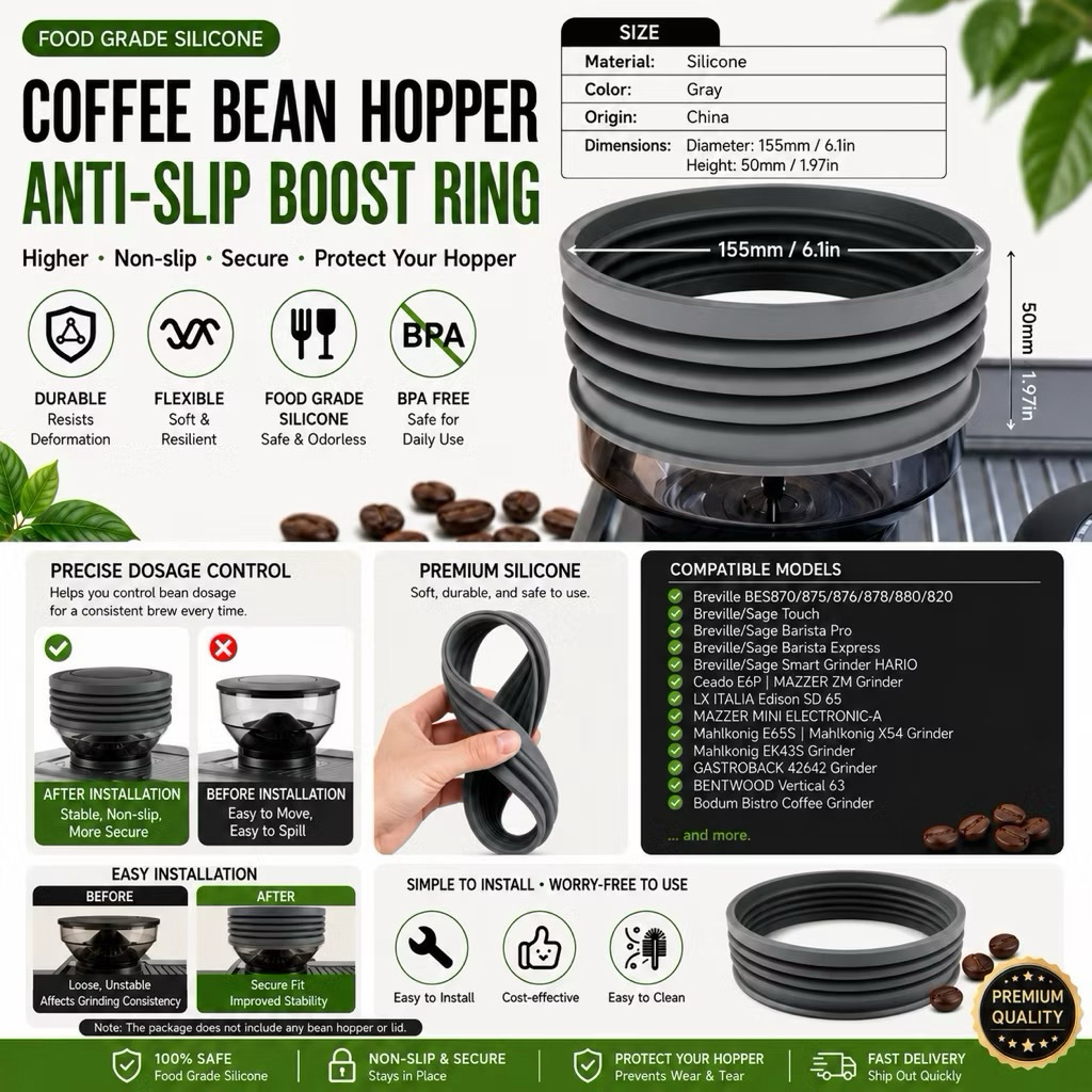 Breville Optimize Coffee Bean Usage สําหรับ Breville Dose Hopper Silicone Bellow