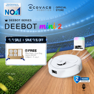 [2026 NEW] DEEBOT Mini 2 Robot Vacuum Cleaner | 10000 PA | 63°C Hot Air Drying | Pet Hair Anti-Tangle | 6mm Mop Uplift