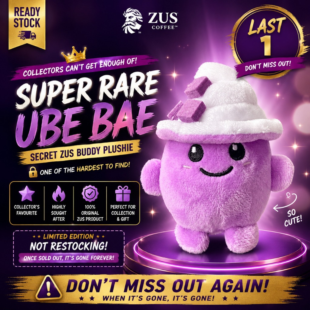 ZUS BUDDY Ube Bae ZUS UBE BAE SEALED PLUSHIE ZUS BUDDY PLUSHIE LIMITED EDITION ความลับใหม่รุ่นลิมิเต