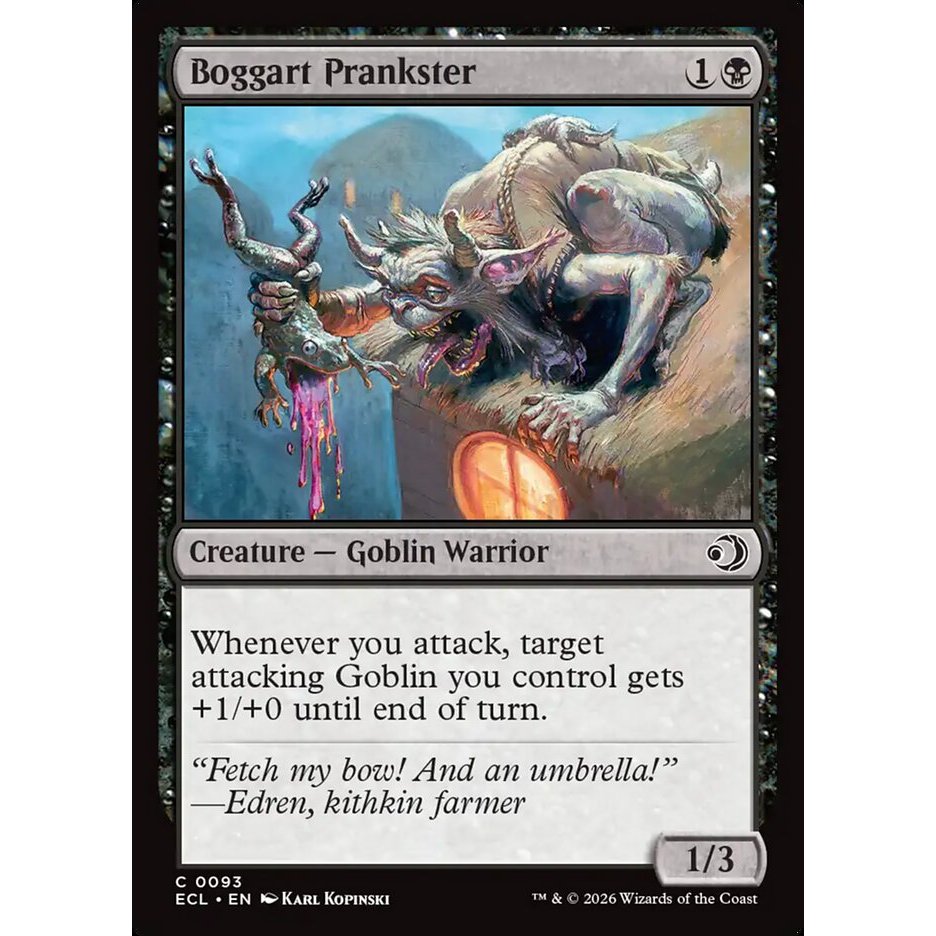 MTG: (CL) C 993 - Boggart Prankster การ์ดเดี่ยว Lorwyn Eclipsed
